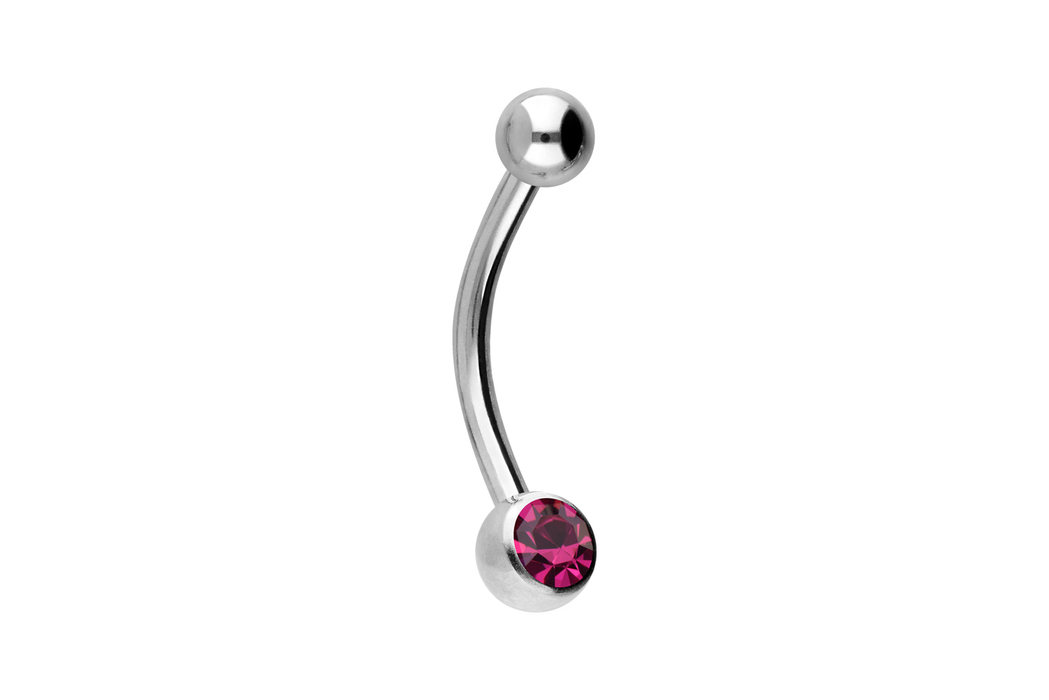 Chirurgenstahl Mini Bananabell Piercing KRISTALL